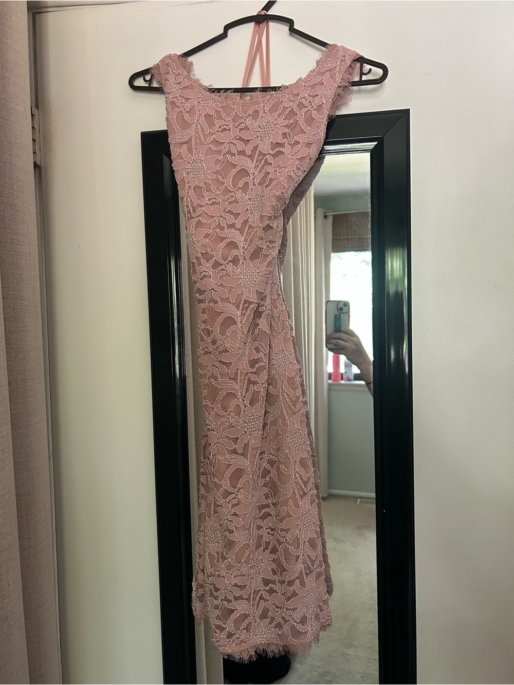 Jump Dusty Pink Lace Midi Dress